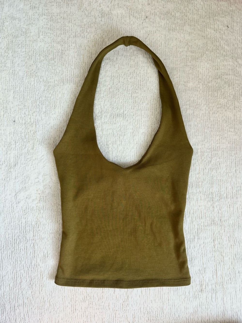 Zara Ribbed Halter Neck Tank Small